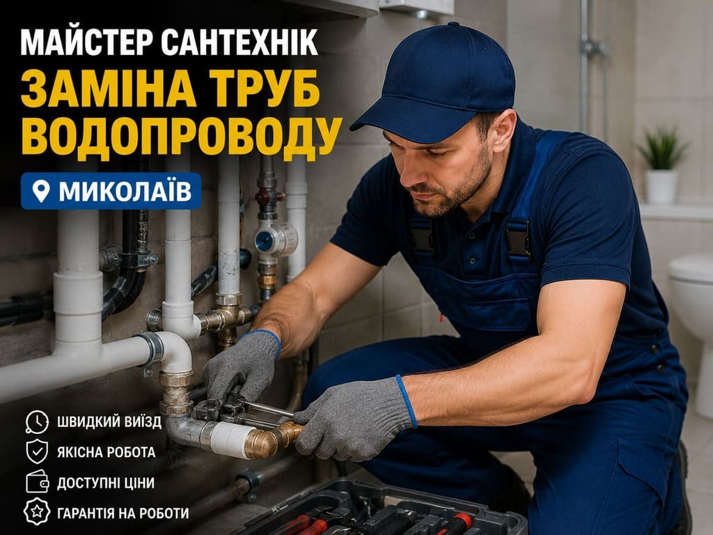 заміна труб водопроводу миколаїв